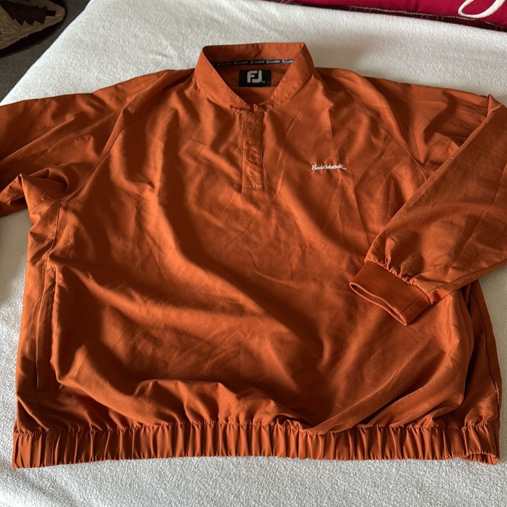 Saddlebrook vintage Golf Resort 1/4 snap Footjoy Pullover Men’s XXL Rust